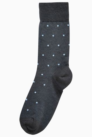 Signature Navy/Blue Dot Socks